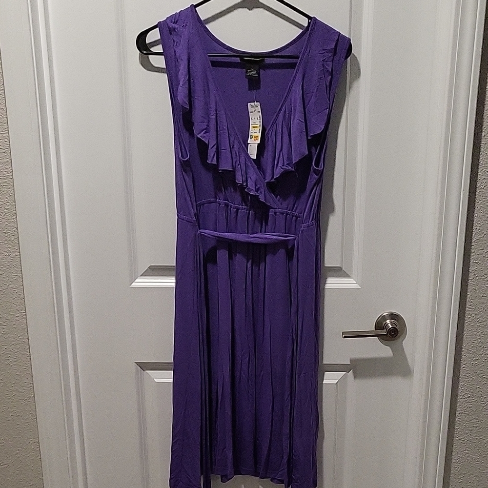 Spense Deep Purple Ruffle Dress - Picture 3 of 4